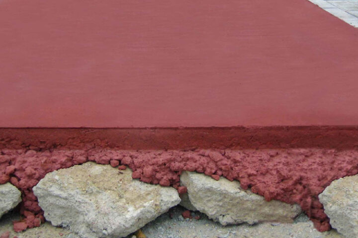 Coloured through concrete