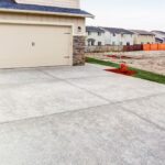 Exposed aggregate driveway in front of a Melbourne home