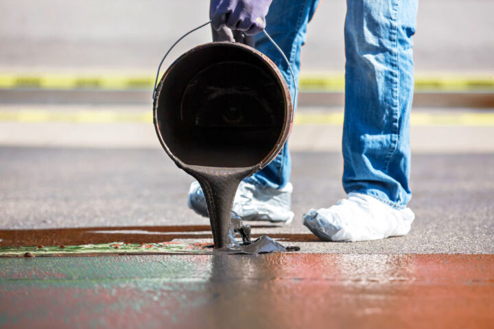 Colour sealing a concrete driveway